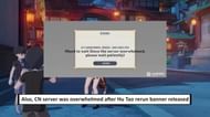 An example of the effect that these banners' popularity had on the Chinese servers (Image via Genshin Impact)